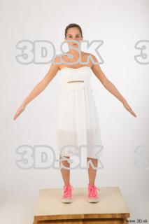 Whole body white dress pink shoes of Leah 0004